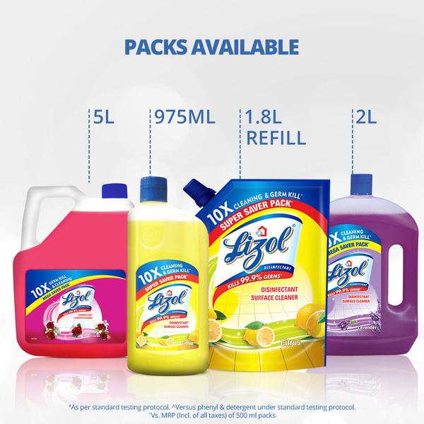 Lizol Disinfectant Surface Cleaner - Lavender 500 ml - Others