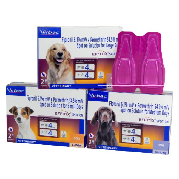Netmeds | Virbac Effitix Spot On (20-40 Kg) Large Solution 20 kg (Pack of 2)