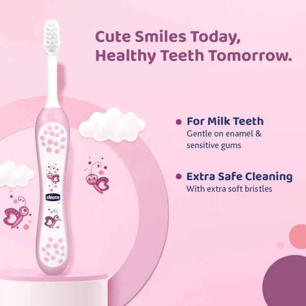 Chicco Toothbrush (6-36 Months) - Pink - Baby Oral Care