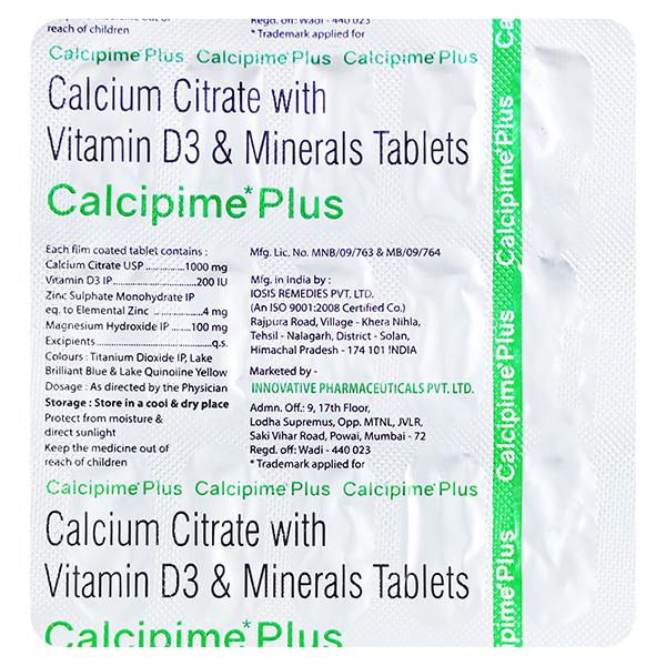 CALCIPIME PLUS Tablet 15's - Supplements-Vam