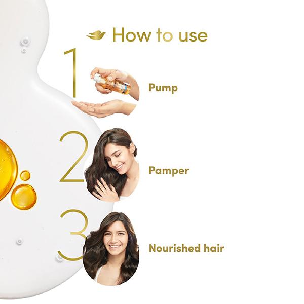 Dove All Day Nourish + UV Protect Hair Serum for All Hair Types With Bio Protein Care 100 ml - Hair Serums