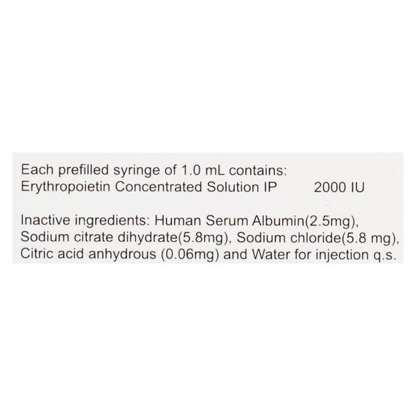 RPO 2000IU Injection(Pfs) 1ml - Haematopoiesis-Hae
