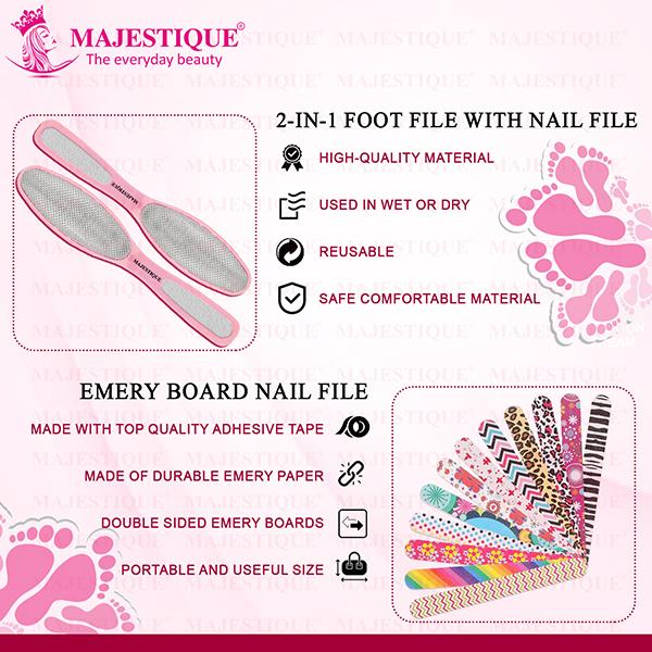 Majestique 2In1 Foot & Nail 1's - Manicure & Pedicure Kits