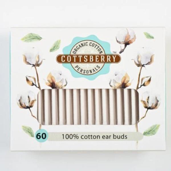 Netmeds | Cottsberry Organic Cotton Ear Buds 60's