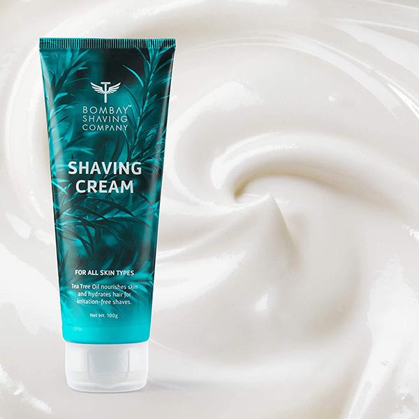 Bombay Shaving Company Shaving Cream With Tea Tree Oil, Aloe Vera 100gm - Pre & Post Shaves