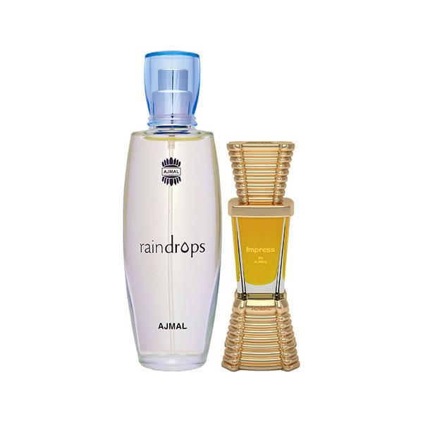 Ajmal Raindrops EDP Floral Chypre Perfume And Impress Concentrated Perfume Oil Citrus 60 ml - Perfumes (Edt/Edp)