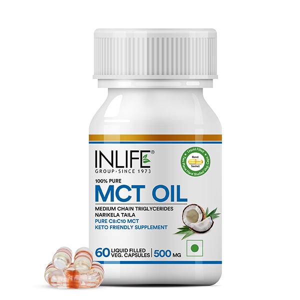 Inlife MCT Oil 500 mg Liquid Filled Veg Capsule 60's - Weight Loss