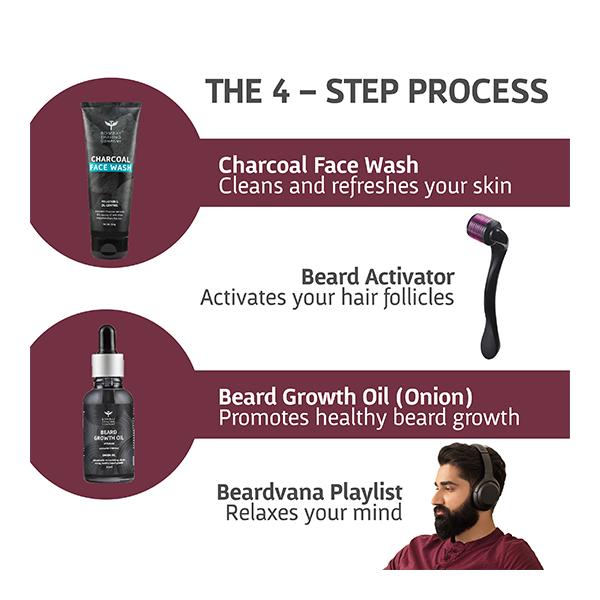 Bombay Shaving Company Beard Growth Onion Oil 30 ml + Charcoal Face Wash 100 gm - Face Wash & Cleansers