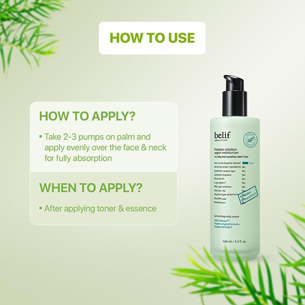 Belif Problem Solution Vegan Moisturizer 100 ml - Face Moisturizers