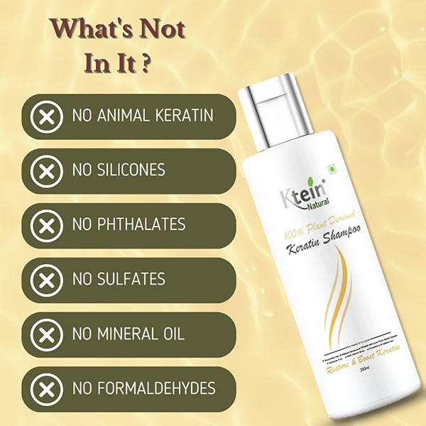 Ktein Natural 100% Plant Derived Keratin Shampoo 200 ml - Shampoos