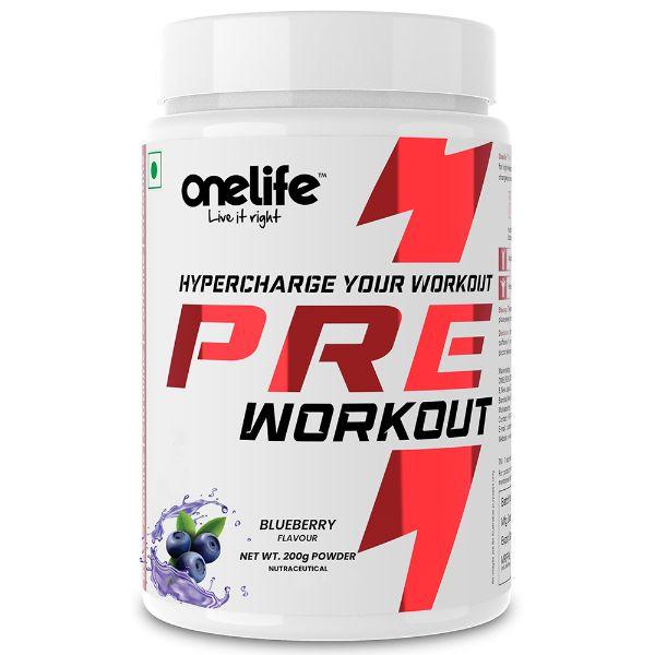 Onelife Preworkout Powder - Blueberry 200 gm - Workout Essentials
