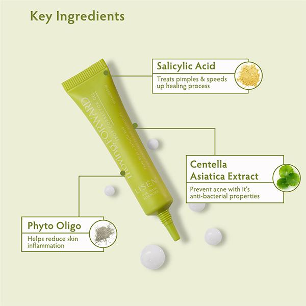LISEN Moving Forward Light Weight Spot Corrector Gel, with Phyto Oligo for Acne, Spots 15 gm - Face Moisturizers