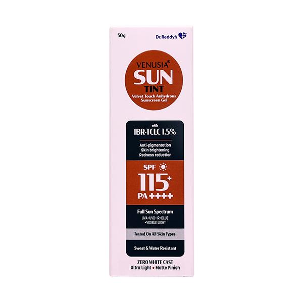 VENUSIA SUN TINT SPF 115+ PA ++++ UVA+UVB+IR Sunscreen Gel 50g - Sun Protectors-Emo