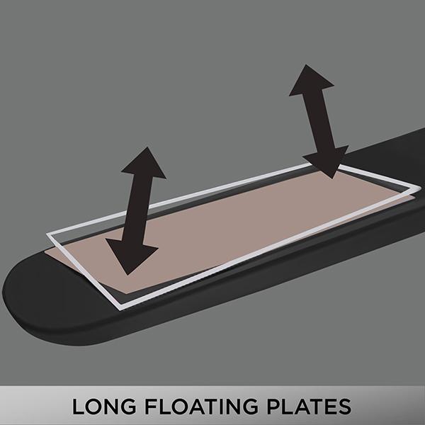 VEGA Keratin Glow Hair Straightener With Temperature Control and Ceramic Coated Long Floating Plates (VHSH-21) Black 1 gm - Straighteners