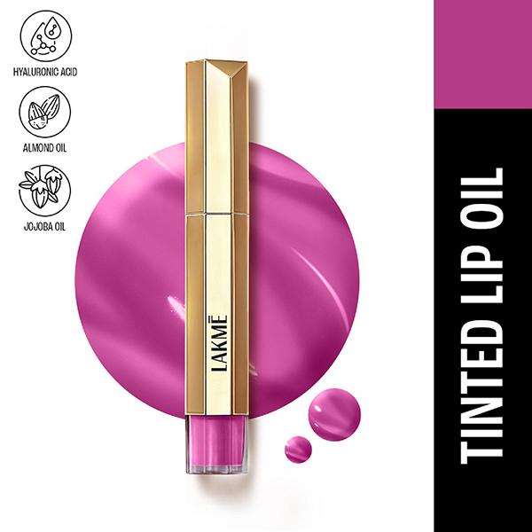 Netmeds | Lakme 9To5 Overtime Shine Tinted Lip Oil - Violet Vixen 5.3 ml
