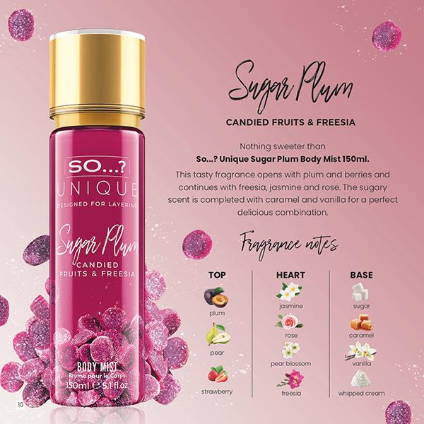 SO Unique Sugar Plum Body Mist 150 ml - Body Mist/Spray