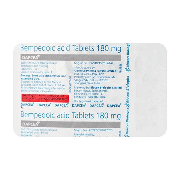 DAPCEA Tablet 10's - High Cholesterol-Dys
