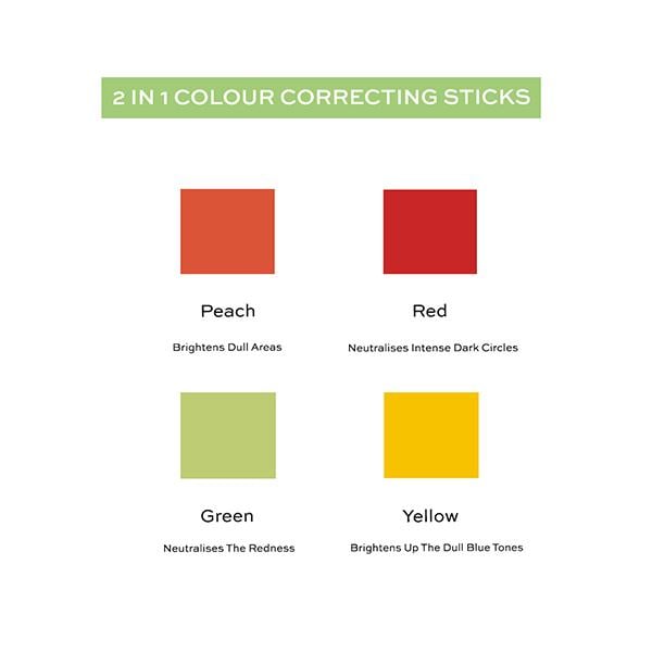 Makeup Revolution Face Correct & Neutralise Cancel Correct Neutralises Redness Green & Yellow 8.6gm - Concealer