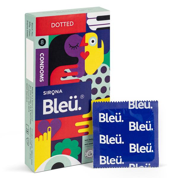 Netmeds | Bleu High Grade Natural Latex Dotted Condoms 8's