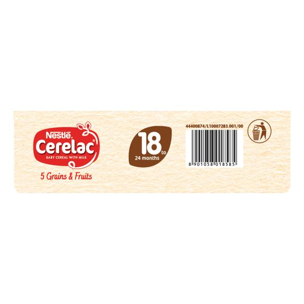 Nestle Cerelac Baby Food Cereal No Refined Sugar - 5 Grains & Fruits (For 18 to 24 Months Baby) 300 g - Baby And Infant Supplements
