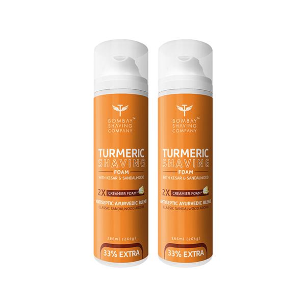 Bombay Shaving Company Turmeric Shaving Foam 2's - Razors & Cartridges