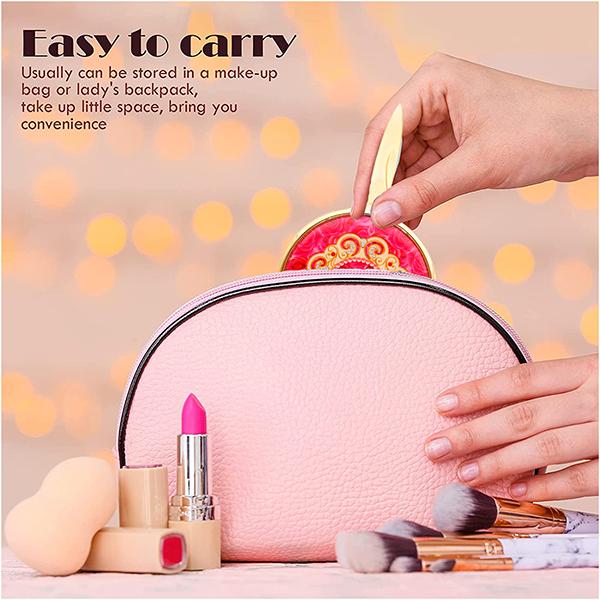 Majestique Handheld Mirror With Handle, Perfect for Vanity, Decorative and Travel Use - Multicolor 1's - Others