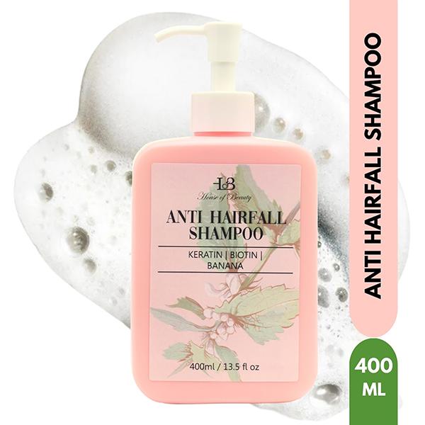 Netmeds | House of Beauty Anti-Hair Fall Shampoo For Regrowth, Follicles Strengthening with Biotin 400ml