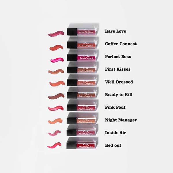 Aravi Organic Long Lasting Ultra Smooth Matte Liquid Lipstick - Night Manager 1.5 ml - Liquid Lipsticks