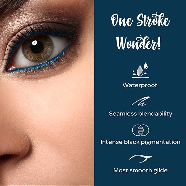 Faces Canada Ultime Pro Intense Gel Kajal With Smudger & Sharpener - Blue 1.2 gm - Kajal & Kohls