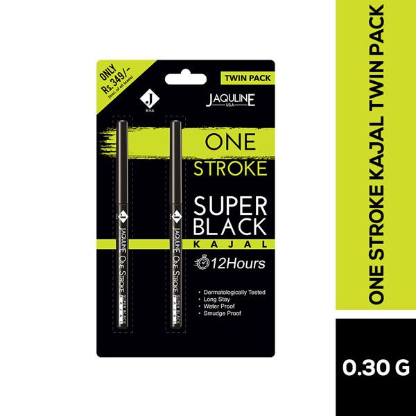 Jaquline USA OneStroke Super Black Kajal Twin Pack 0.6 gm