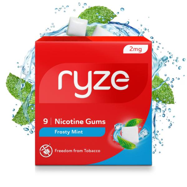 Netmeds | Ryze 2 mg Nicotine Gums - Frosty Mint 9's