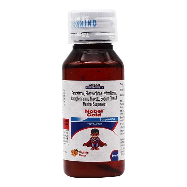 NOBEL COLD Orange Flavour Suspension 60ml - Cough And Cold-Cou