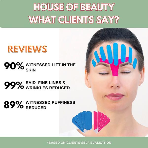 House of Beauty Overnight Anti-Wrinkle Face Taping Patches-Droopy, Sagged Cheek & Wrinkles 1's - Masks & Peels