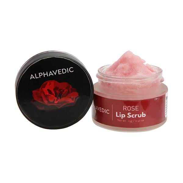 Netmeds | Alphavedic Rose Lip Scrub 15 gm