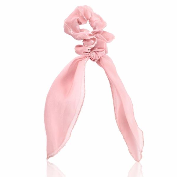 Netmeds | GUBB Hair Scarf Scrunchie for Women, Elastic Hair Band, Hair Tie - Pink Hues 1's