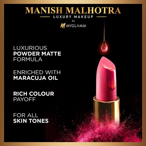 Manish Malhotra Beauty MyGlamm Powder Matte Lipstick Desert Dream 4 gm - Lipsticks
