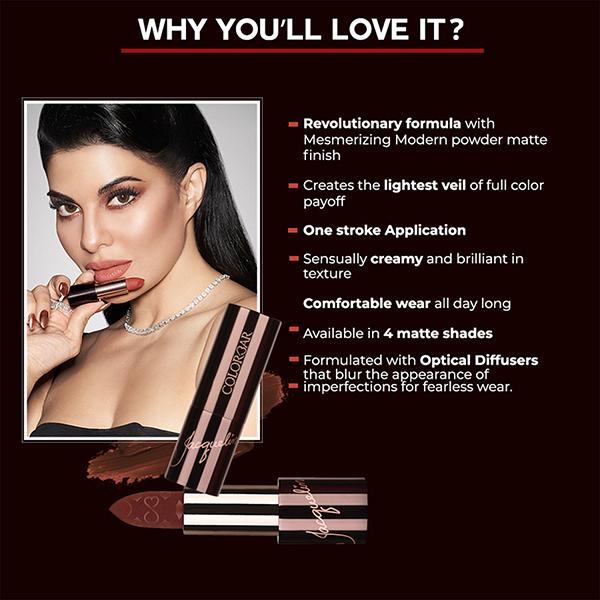 Colorbar X Jacqueline Sinful Matte Lipcolor Foreplay 026 3.5gm - Liquid Lipsticks