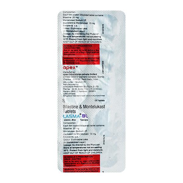 LASMA BL Tablet 10's - Allergies-Ant
