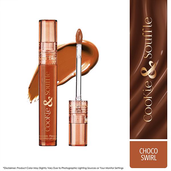 Netmeds | Blue Heaven Cookie & Souffle Chocolate-Flavored Airwhipped Lip Cream, Choco Swirl 3.2 ml