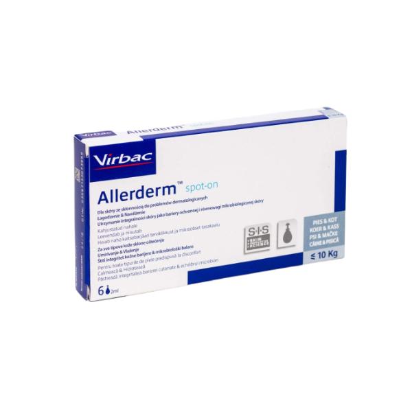 Virbac Allerderm spot on Dog Emulsion Pack of 6 x 4 ml - Pet Healthcare
