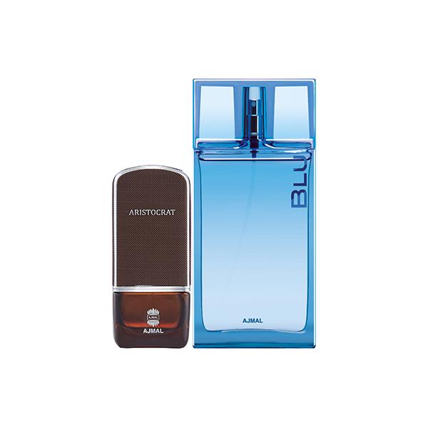 Ajmal Aristocrat EDP Citrus Woody Perfume And Blu EDP Aquatic Woody Perfume 165 ml - Men Perfumes (Edt/Edp)