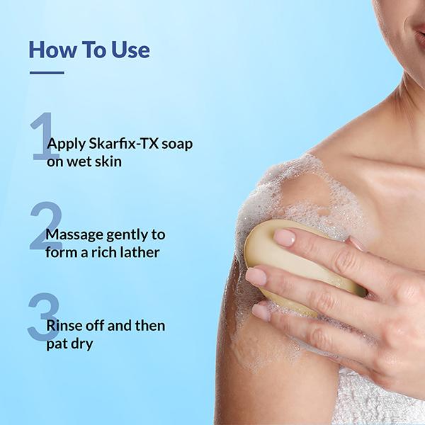 Fixderma Skarfix -TX 1% Kojic Acid Soap for Skin Brightening with Tranexamic Acid, Glutathione 75 g - Soaps