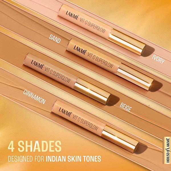 Lakme Makeup+Skincare Vit C Superglow Concealer 30 Cinnamon 5.4 ml - Concealer