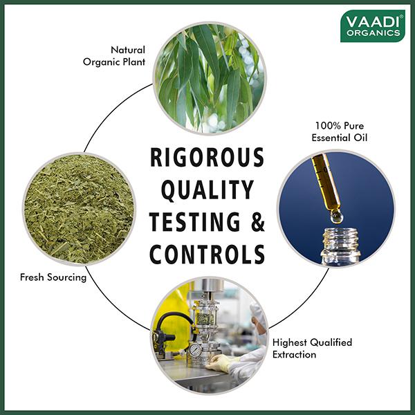 Vaadi Herbals Eucalyptus Essential Oil - Prevents Hairfall, Acne, Soothing & Cool Fragrance - 100% Pure Therapeutic Grade 10 ml - Essential Oils