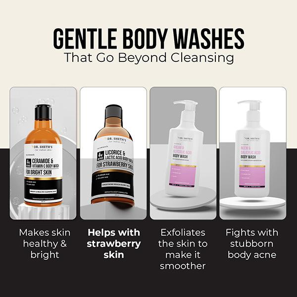 Dr. Sheth's Licorice & Lactic Acid Body Wash 250 ml - Shower Gels & Body Wash