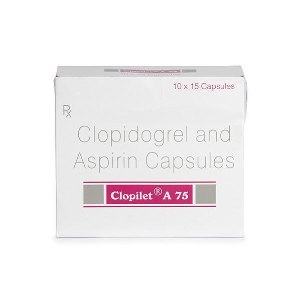 CLOPILET A 75 Capsule 15's - Blood Clot-Ant