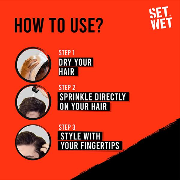 Set Wet Extreme Volume Hairstyling Powder Strong Hold and Matte Finish 10 gm - Hair Gels & Waxes