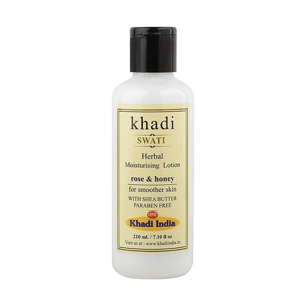 Khadi Swati Herbal Moisturising Lotion - Rose & Honey 210 ml - Face Moisturizers