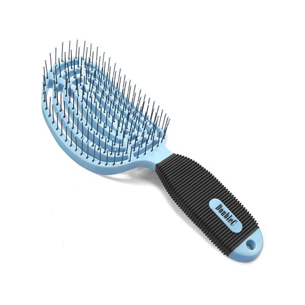 NuWay 4HAIR U.S. Patented Detangler Hair Brush for Men & Women - Sky Blue - Detangling DoubleC 1s 1's - Hair Brushes