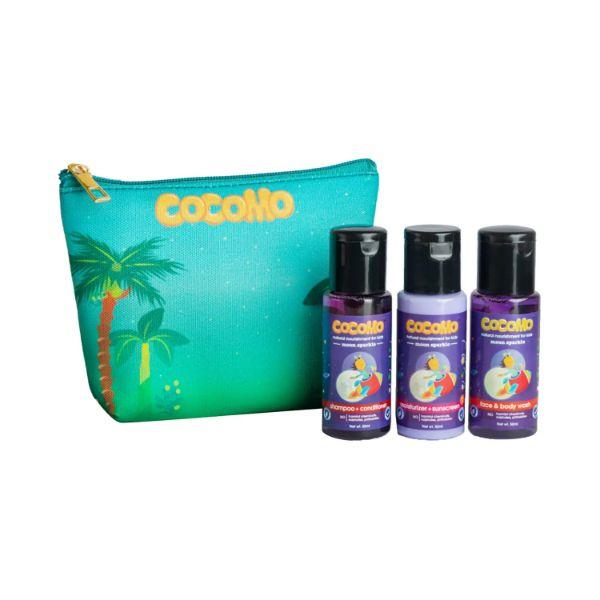 Cocomo Natural Gift/Combo/TravelPack For Kids Shampo+Body Wash+Sunscreen & Sulfate Free Moon Sparkle 150 ml